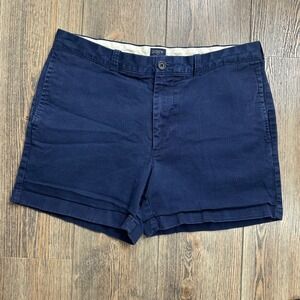 J. Crew Mens 5" Inseam Flex Chino Shorts Navy Blue Size 33 L0924